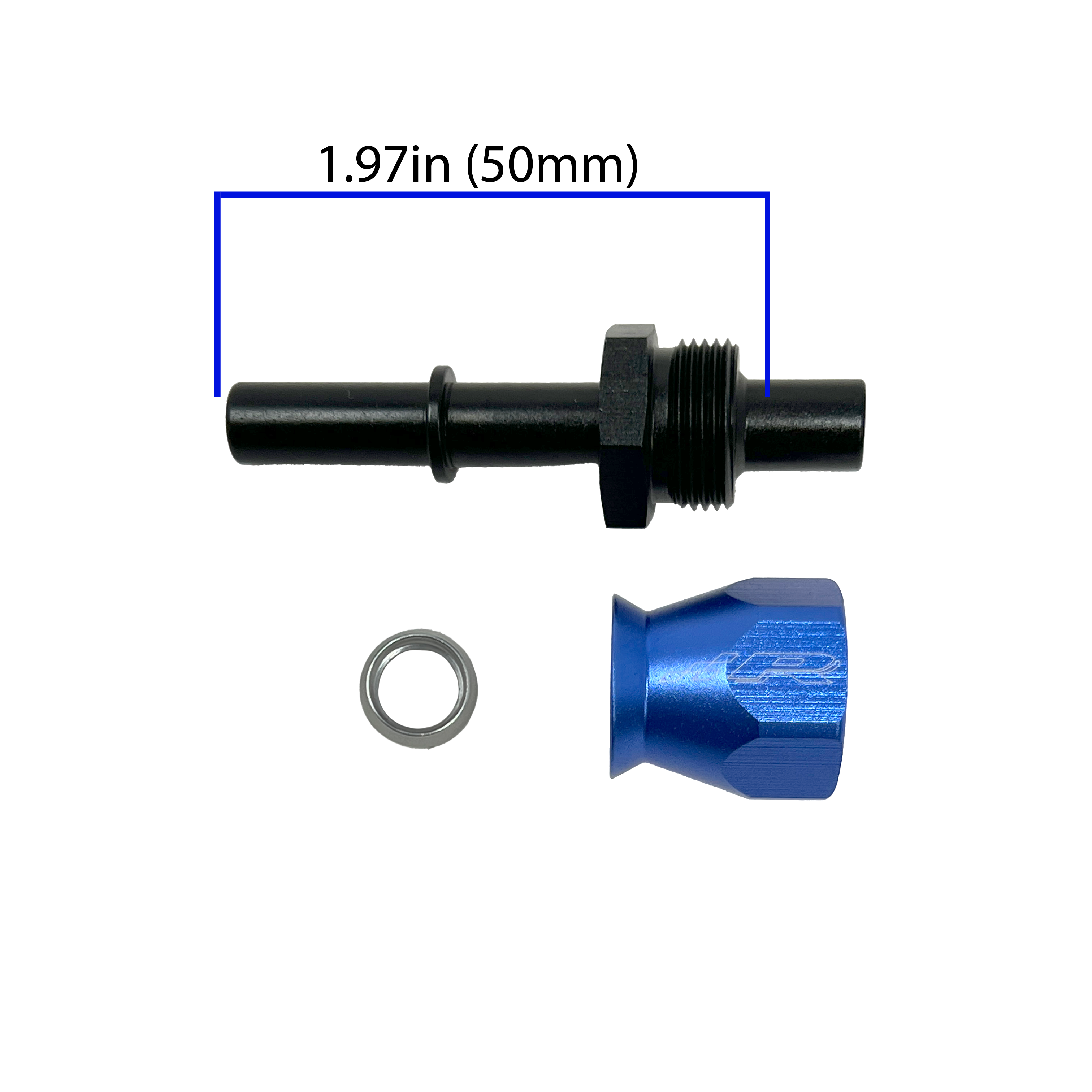 PTFE AN6 Fitting to 7.89mm Male QC - 0
