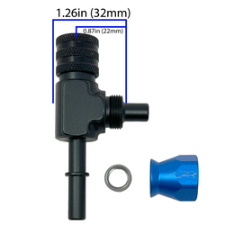 Fuel Line Fitting AN6 PTFE Tee - 7.89mm(5/16") Male - 7.89mm(5/16") Female - 0