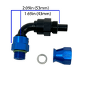 Fuel Line Fitting AN6 PTFE to AN6 ORB Male Swivel 90 Degree-2