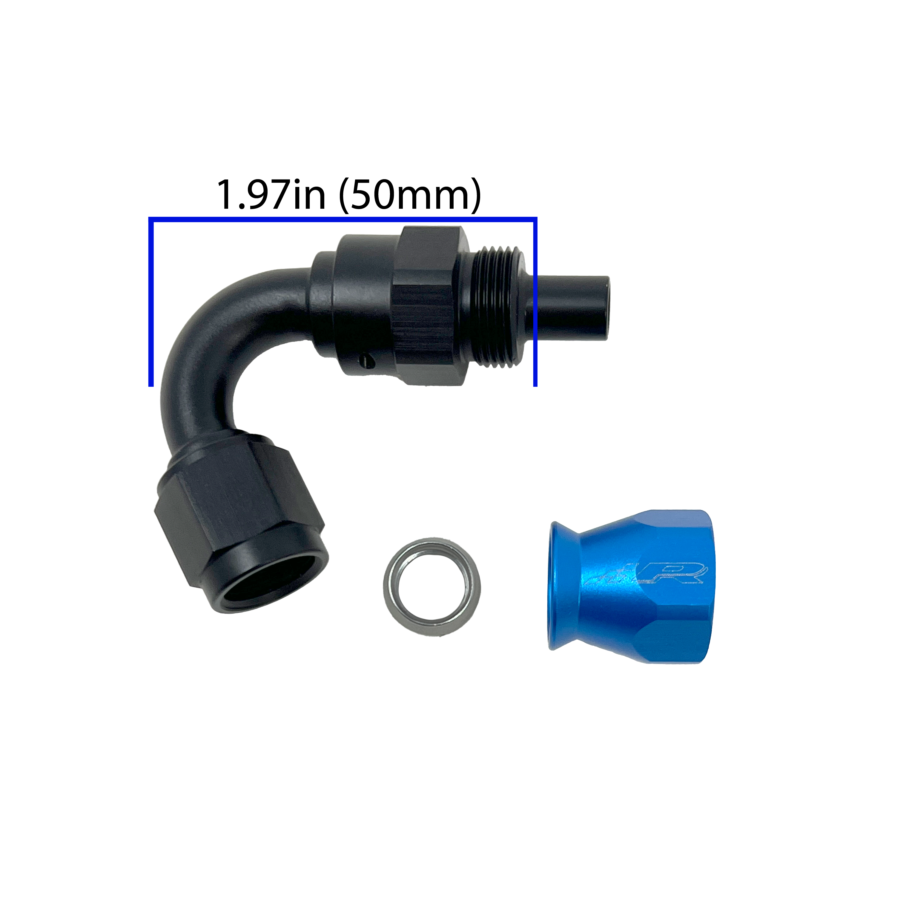 PTFE Fuel Line Fitting 135 degree AN-6 Female Flare - 0