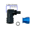 PTFE AN6 90 Degree Fitting to 9.49 (3/8") Female QC-2