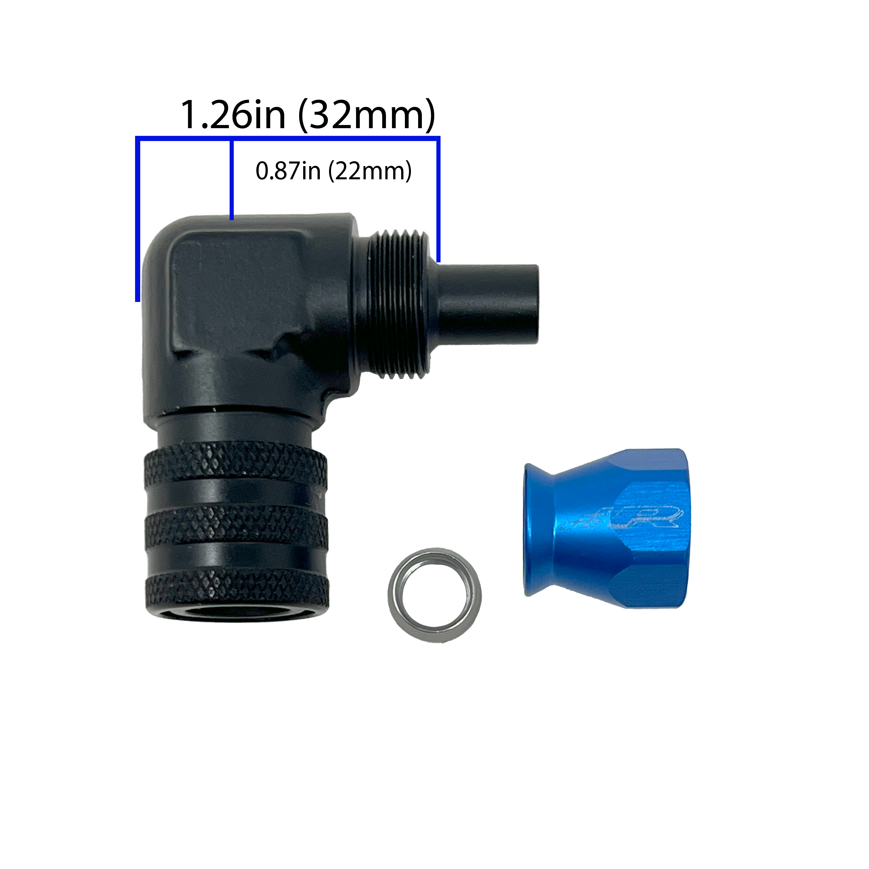 PTFE AN6 Fitting to 7.89 (5/16") Female QC - 0