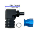 PTFE AN6 90 Degree Fitting to 9.89 Female QC-2