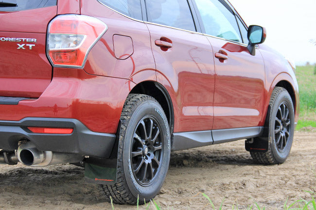 2014-18 Subaru Forester Black UR Mud Flap Red Logo