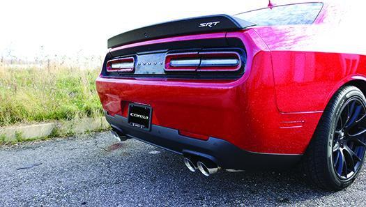 Corsa 15-17 Dodge Challenger Hellcat Dual Rear Exit Extreme Exhaust w/ 3.5in Black Tips - 0