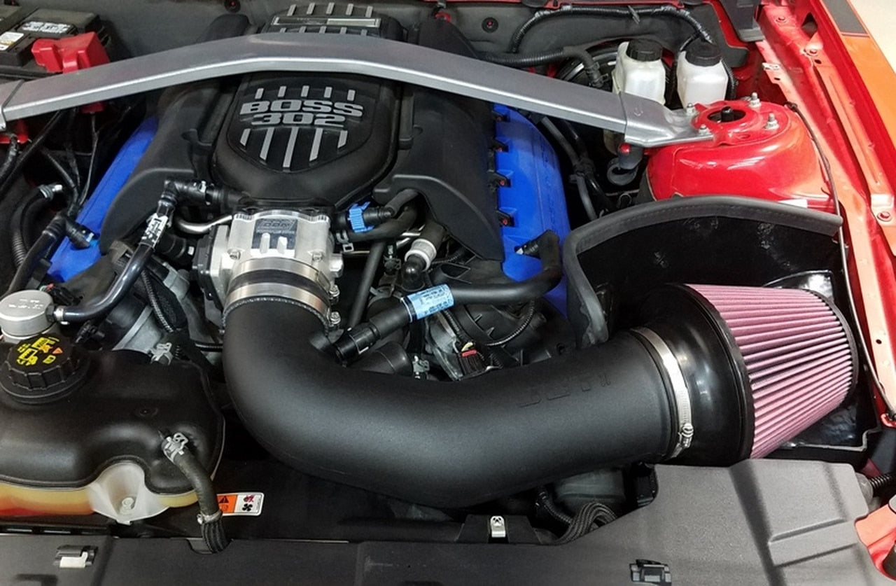 JLT 11-14 Ford Mustang GT (w/Roush/Whipple S/C) Black Tex Super Big Air Kit - Tune Req (for 800+ HP)