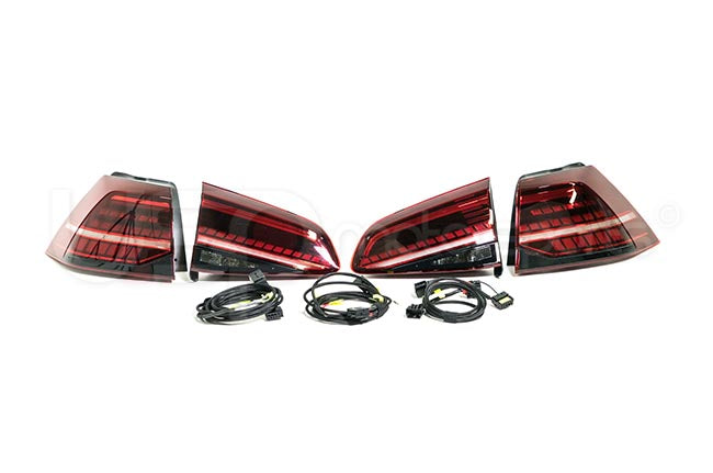 Facelifted Dynamic LED Tail Lights Retrofit Kit w/ Harness For MK7