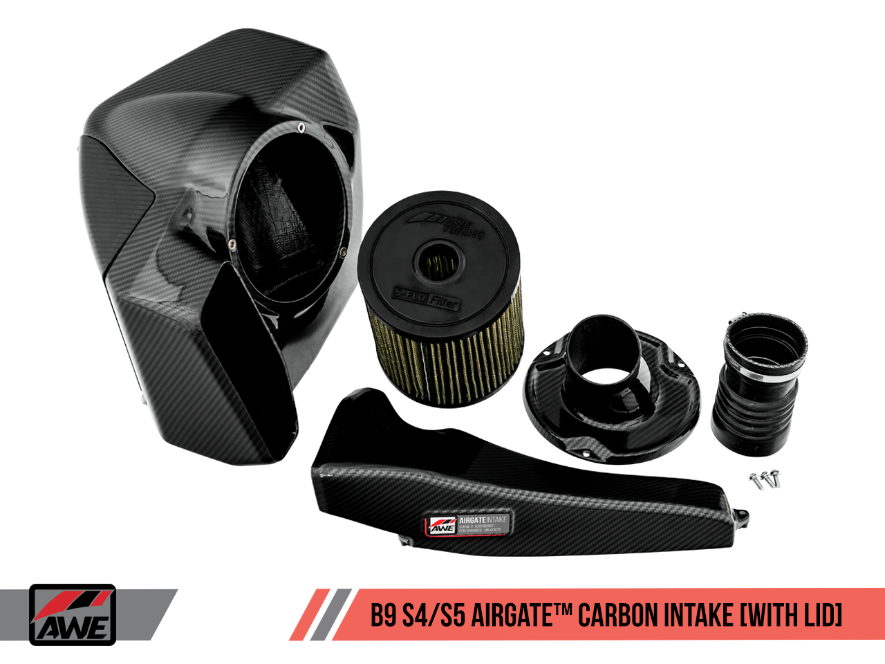 AWE AirGate™ Carbon Fiber Intake For Audi B9 S4 / S5 / RS5 3.0T - With Lid - 0