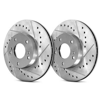 StopTech Select Sport 07-13 BMW 335i Slotted & Drilled Vented Left and Right Rear Brake Rotor Kit