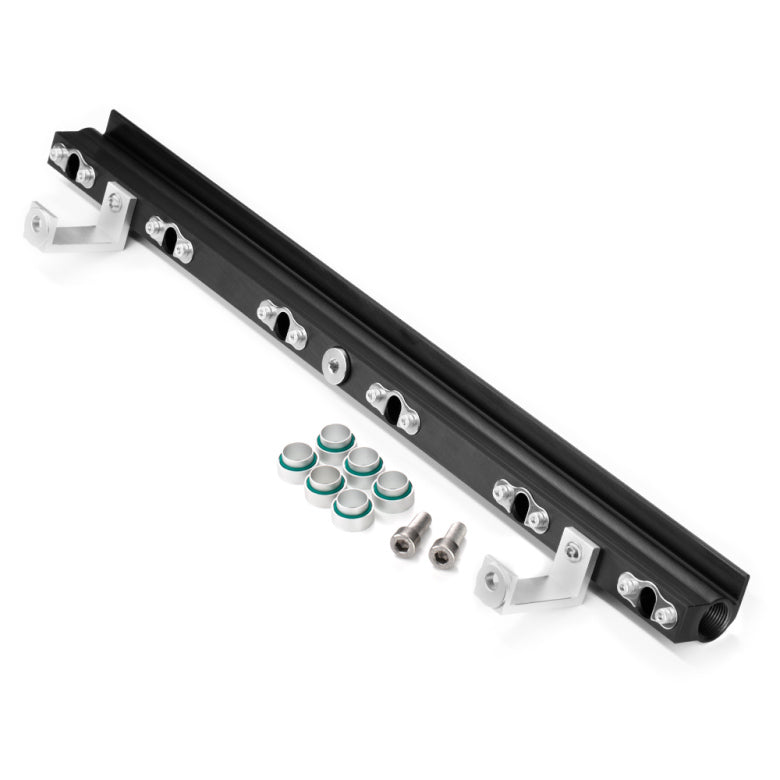 NUKE FUEL RAIL BOLT-ON BRACKETS FOR TOYOTA SUPRA MK4 6CYL WITH ADAPTERS FOR BOSC - 0