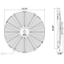 SPAL 1604 CFM 16in Medium Profile Fan - Pull (VA18-AP51/C-41A)-2