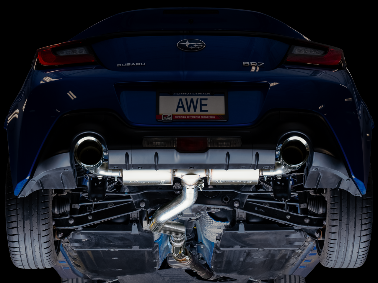 AWE Touring Edition Exhaust for Subaru BRZ / Toyota GR86 / Toyota 86 / Scion FR-S - Diamond Black Tips - 0