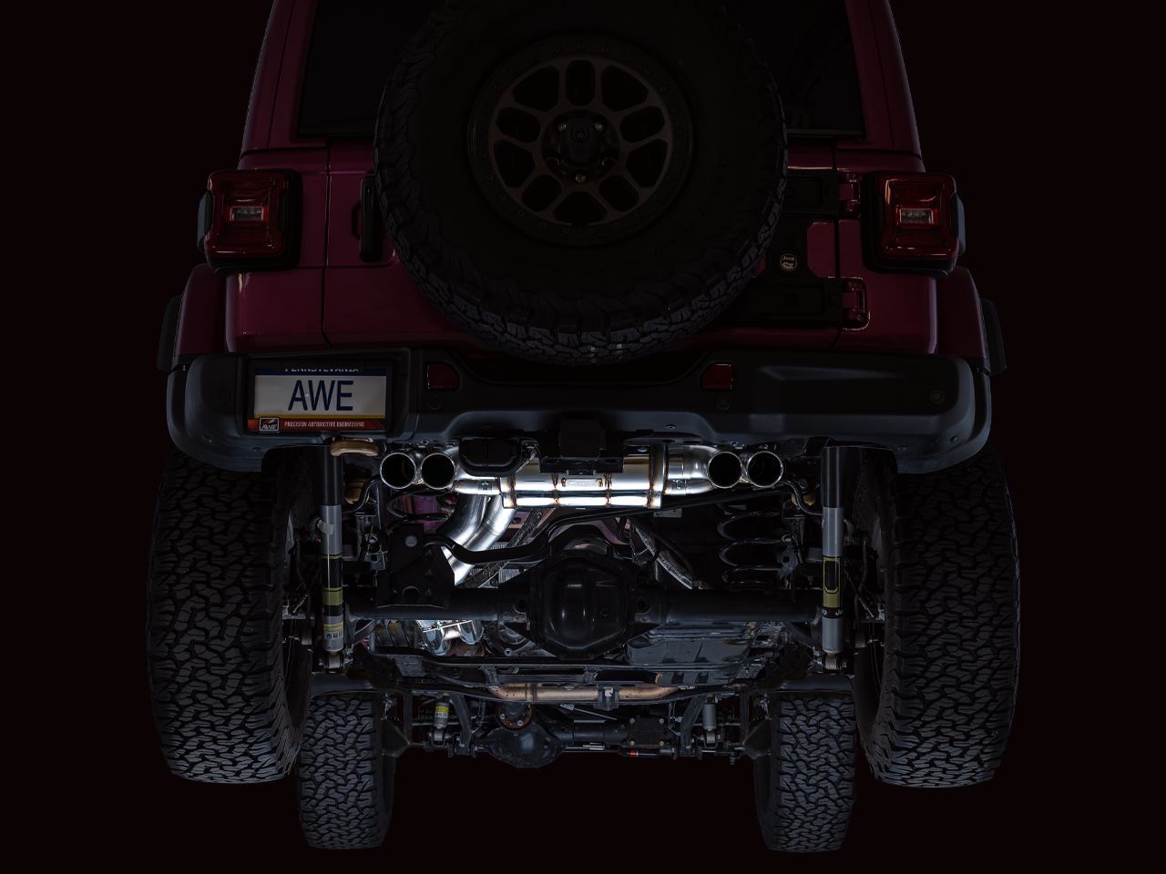 AWE 21+ Wrangler 392 Switchpath Cat-Back Exhaust- Quad BashGuards