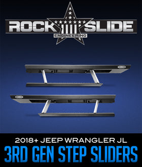 ROCK SLIDE ENGINEERING 3RD GENERATION STEP SLIDER: 2018+ JEEP WRANGLER JL