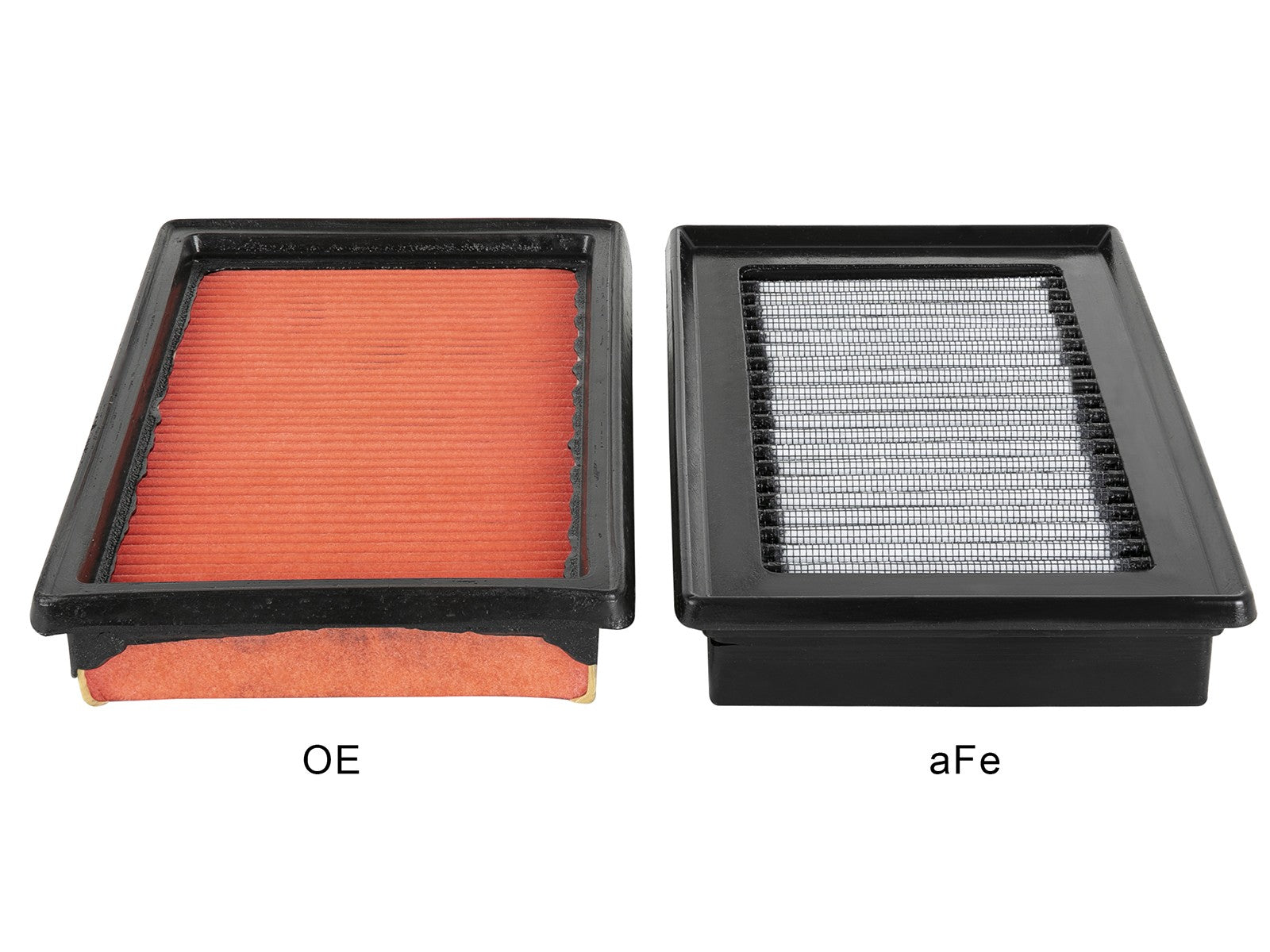 aFe Magnum FLOW Pro DRY S OE Replacement Filter (Pair) 14-19 Infiniti Q50 V6 3.5L/3.7L