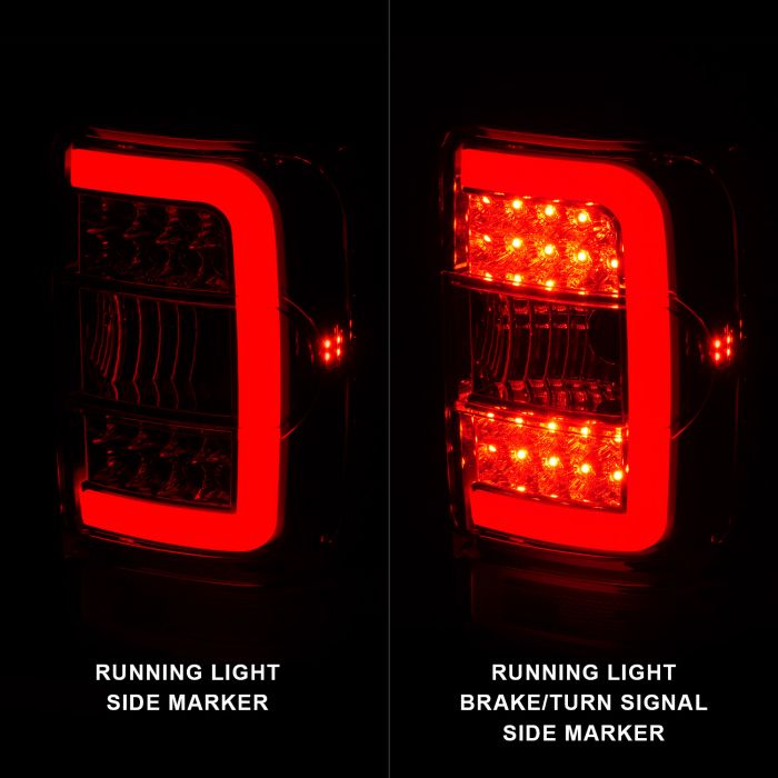 ANZO 2001-2011 Ford  Ranger LED Tail Lights w/ Light Bar Chrome Housing Red/Clear Lens - 0