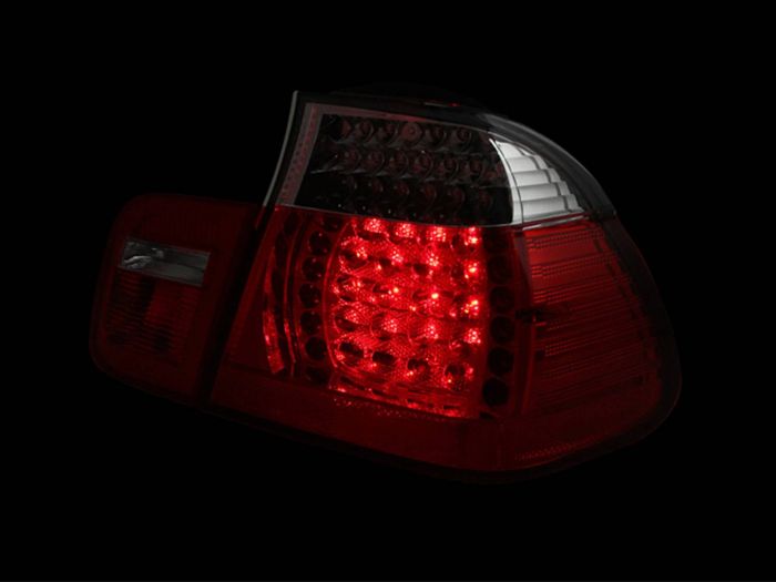 ANZO 2002-2005 BMW 3 Series E46 LED Taillights Red/Clear - 0