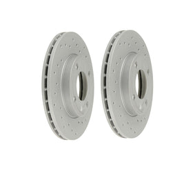 Front Cross Drilled Rotor Set (239x20) - VW / Mk1 / Mk2 / Golf / Jetta / Scirocco