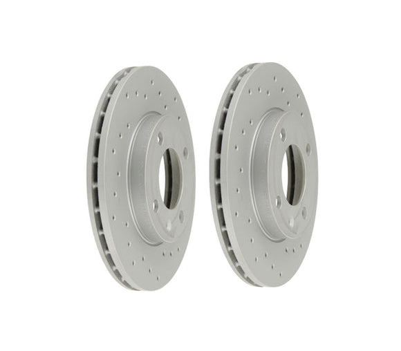 Front Cross Drilled Rotor Set (239x20) - VW / Mk1 / Mk2 / Golf / Jetta / Scirocco