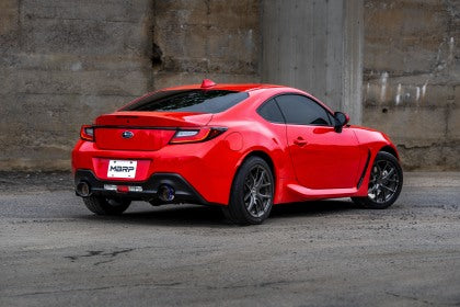 MBRP 2022 Subaru BRZ 2.4L/Toyota GR86 2.4L 2.5in Dual Split Rear Exit w/5in OD CF Tips - T304 - 0