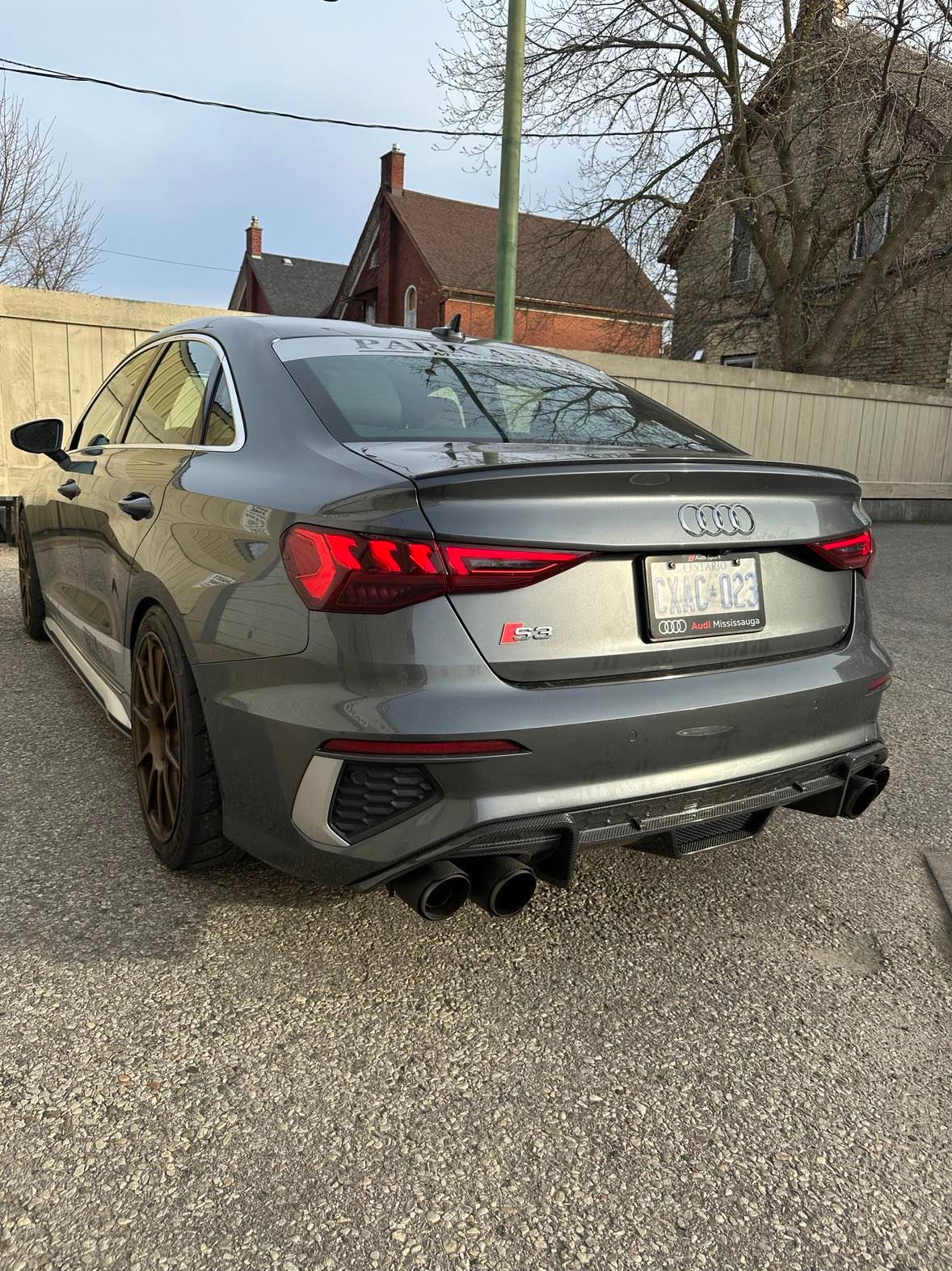 2022+ 8Y Audi S3 / A3 S line Carbon Fiber Aggressive Rear Diffuser - 0