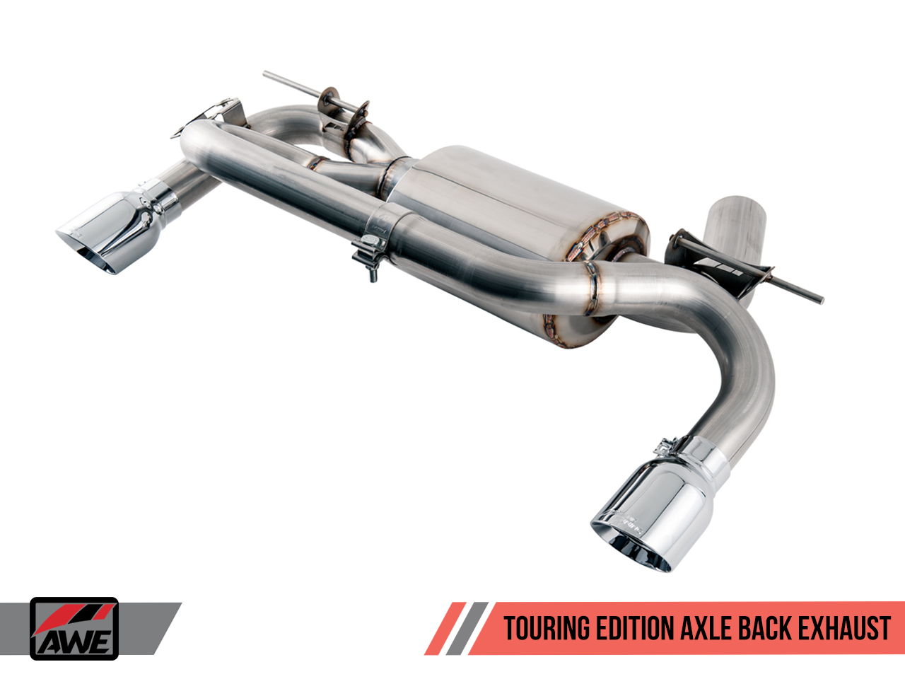 AWE Touring Edition Axle Back Exhaust for BMW F3X 335i/435i - Chrome Silver Tips (90mm)