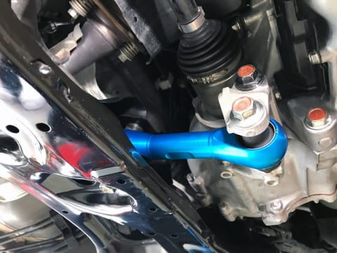 Cusco Billet Aluminum Engine Pitching Stop w/HD Rubber, 09-13 Honda Fit(6MT) Blue Anodized