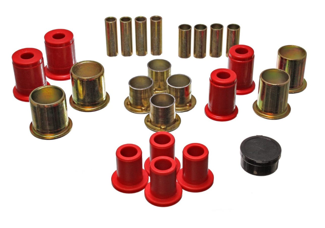 Energy Suspension 91-96 Buick LeSabre / 90-94 Chevy Astro Red Front Lower and Upper Control Arm Bush