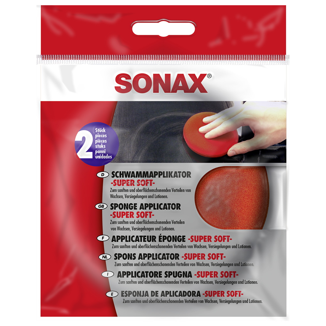 SONAX Sponge Applicator - Super Soft - 2pcs Round