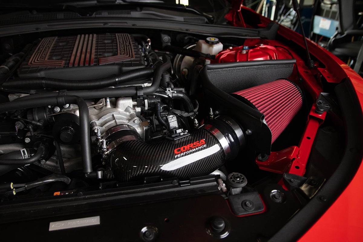 Corsa 17-21 Chevrolet Camaro ZL1 Carbon Fiber Air Intake w/ DryTech 3D No Oil Filtration - 0