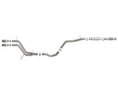 Takeda 2-1/2 IN to 3 IN 304 Stainless Steel Cat-Back Exhaust System Hyundai Veloster 13-17 L4-1.6L (t)-6