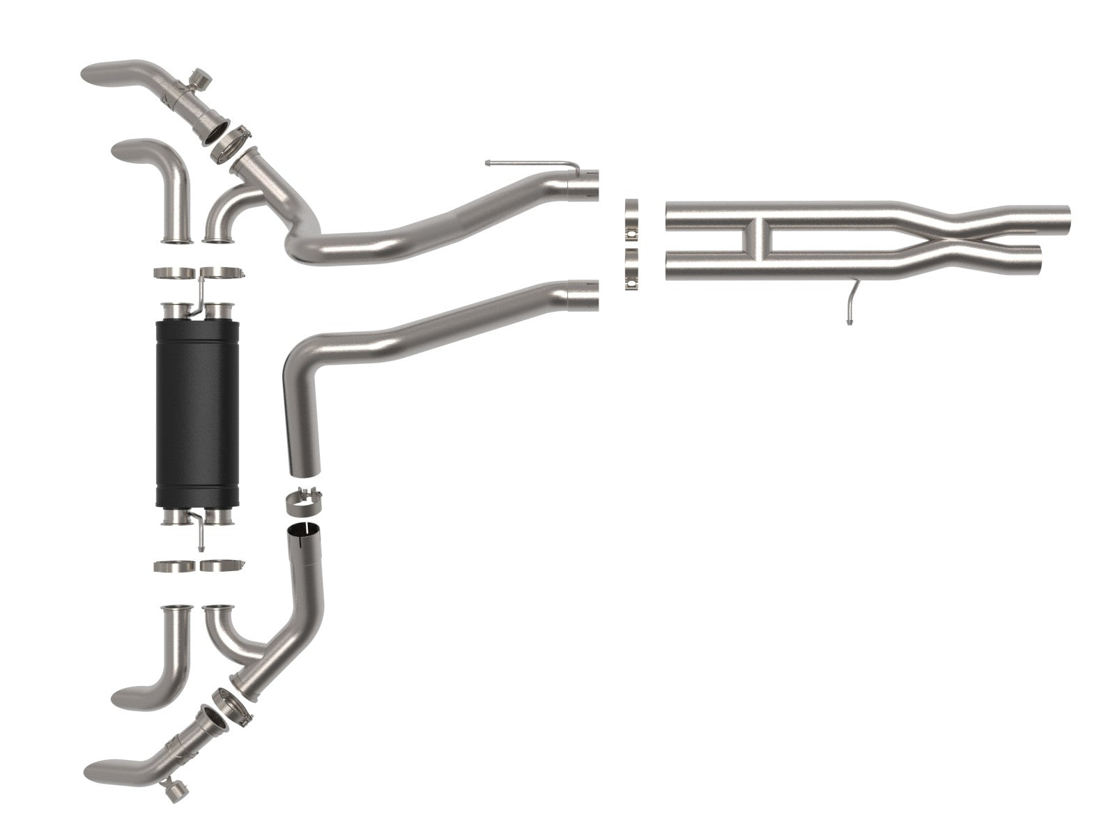Vulcan Series 3 IN to 2-1/2 IN 304 Stainless Steel Cat-Back Exhaust System Jeep Wrangler 392 (JL) 21-22 V8-6.4L
