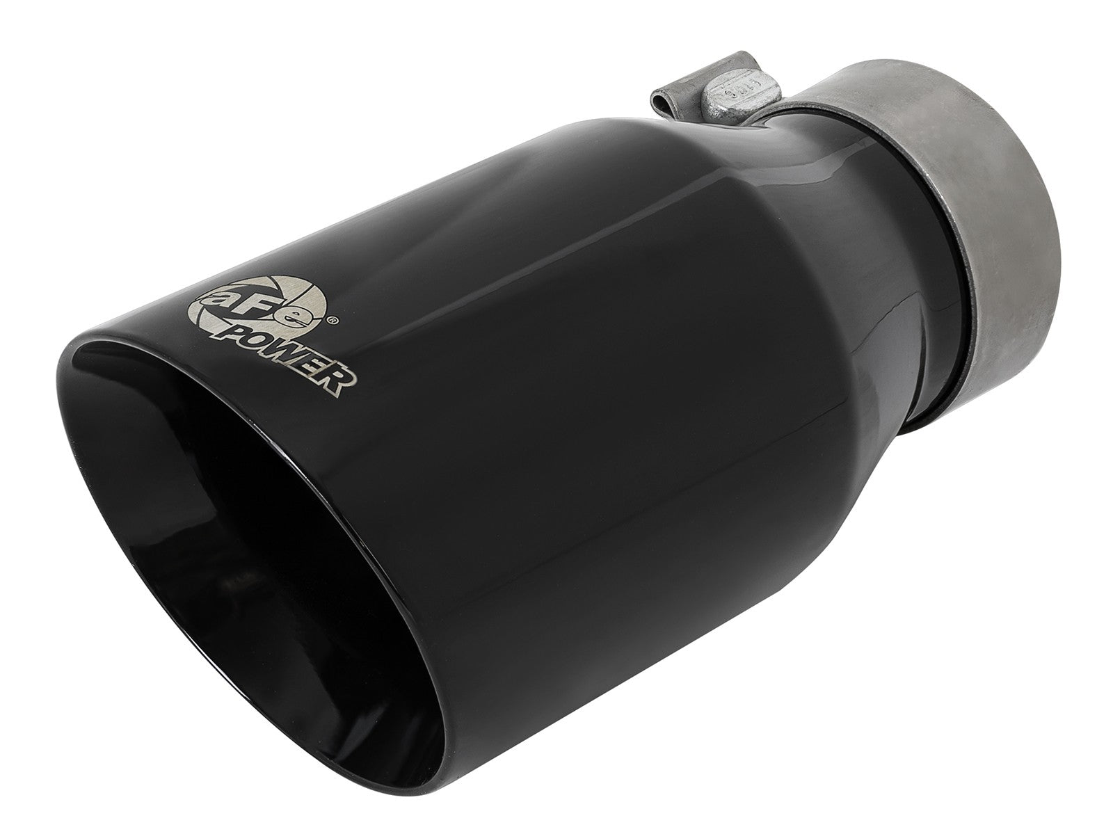 MACH Force-Xp 304 Stainless Steel Clamp-on Exhaust Tip Black 3 IN Inlet x 4-1/2 IN Outlet x 9 IN L