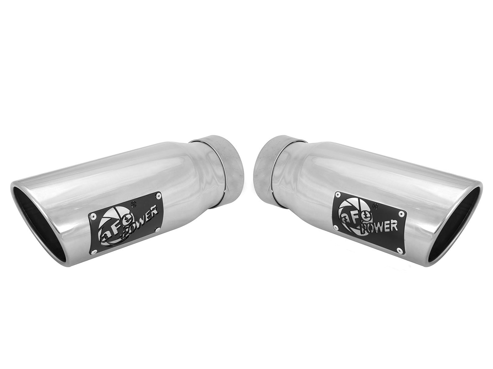 MACH Force-Xp 304 Stainless Steel Clamp-on Exhaust Tip Polished 3-1/2 IN Inlet x 4-1/2 IN Outlet x 12 IN L