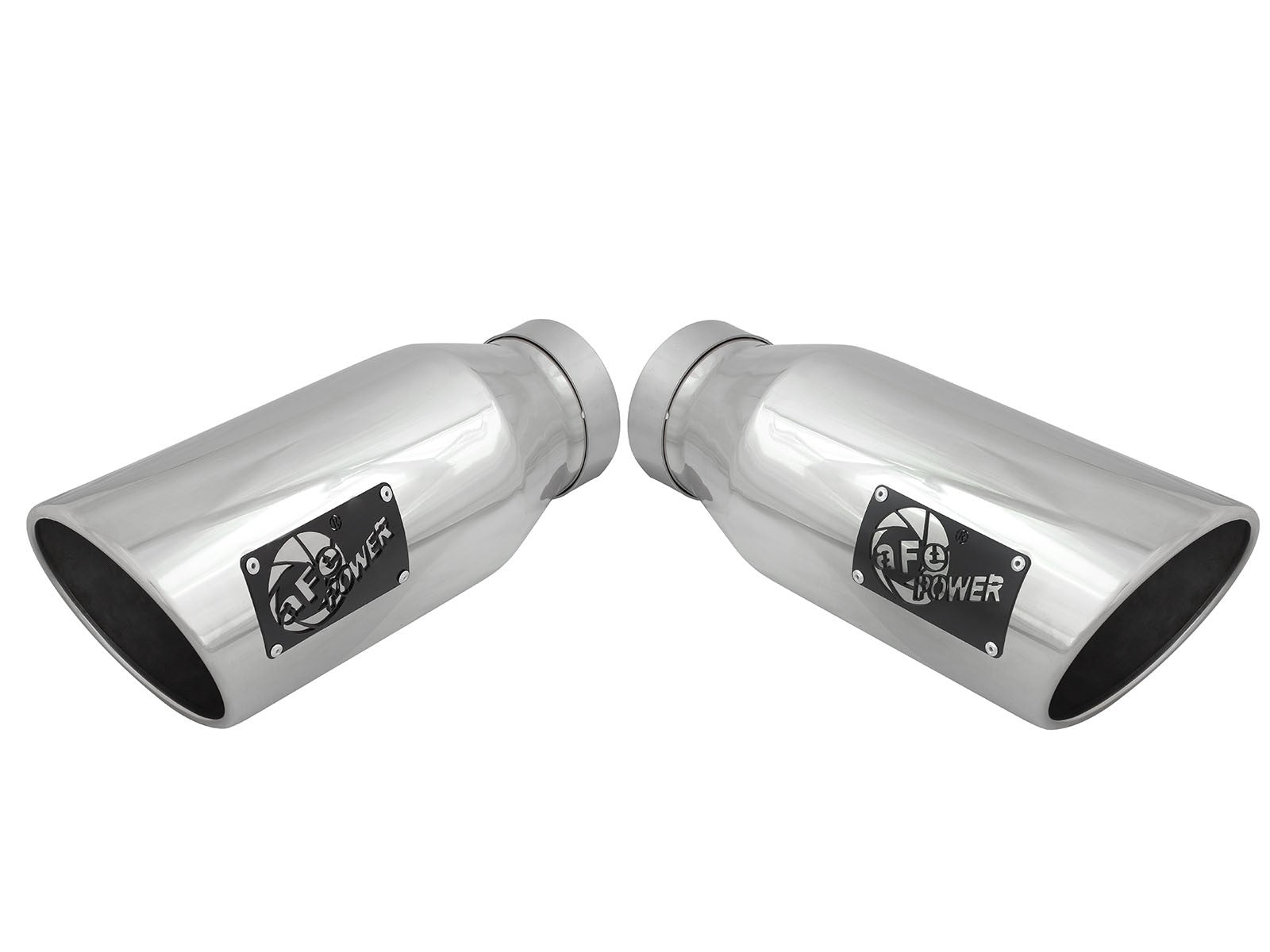 MACH Force-Xp 304 Stainless Steel Clamp-on Exhaust Tip Polished 4 IN Inlet x 6 IN Outlet x 15 IN L