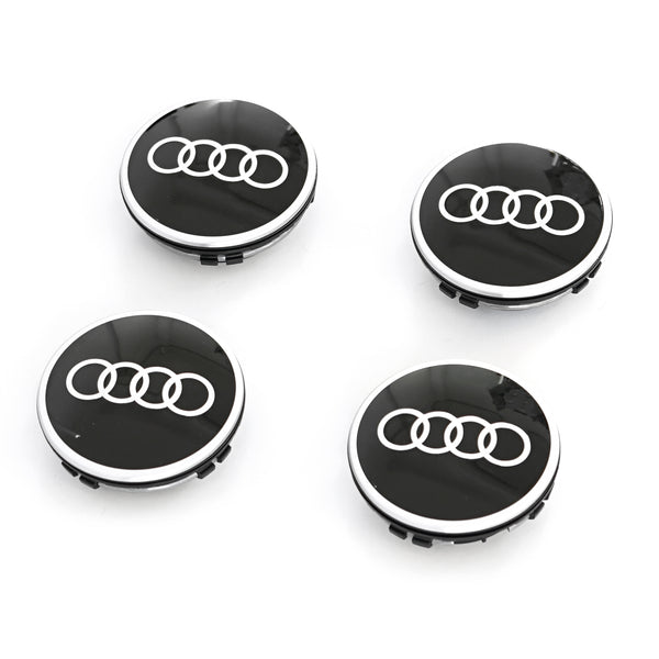 Dynamic Floating Center Caps "Audi Rings" (66mm) - Audi / Fitment Many Models