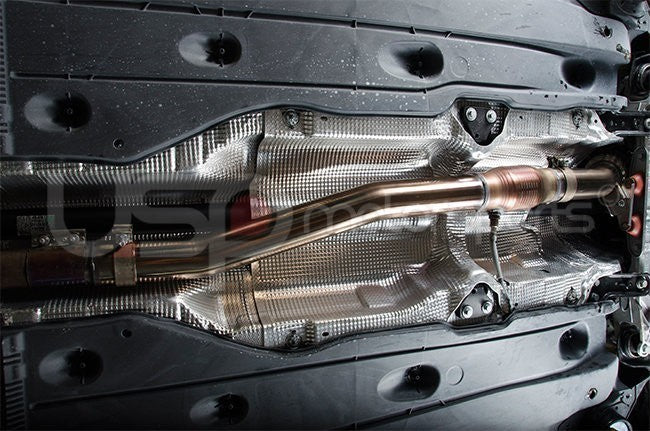 USP 3" Stainless Steel Downpipe: MK7 Golf R, S3, A3 Quattro (Catted) - 0