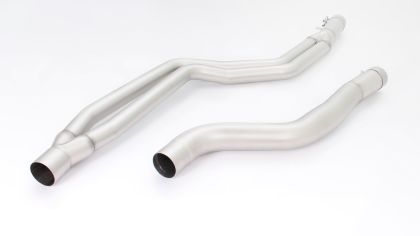 Stainless steel RACING front section instead of original front silencer, without homologation