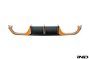 BMW M Performance F8X M3 / M4 Carbon Diffuser + Acid Orange Accents-1