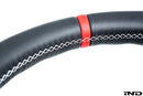 BMW M Performance G-Chassis Steering Wheel - Red Stripe + Silver Grey Stitching-6