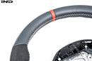 BMW M Performance G-Chassis Steering Wheel - Red Stripe + Silver Grey Stitching-5