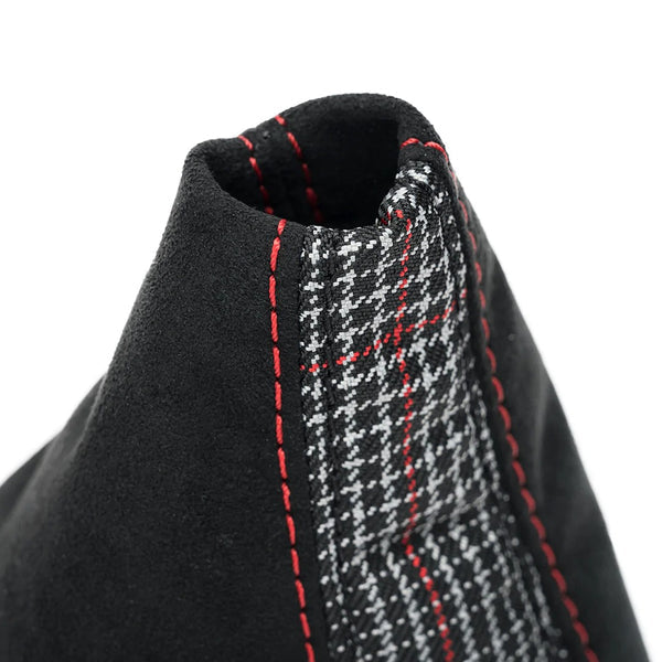 BFI MK8 GTI Manual Shift Boot - Tartain Fabric Inlay - Alcantara