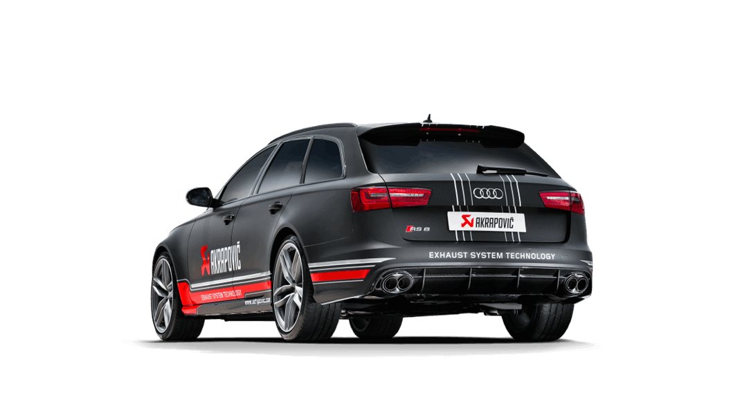 Akrapovic 2020+ Audi RS Q8 (4M) Evolution Line Cat Back (Titanium) w/Carbon Fiber/Titanium Tips
