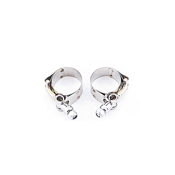 HYBRID RACING UNIVERSAL RADIATOR HOSE T BOLT CLAMP PAIR (SIZE 31MM/36MM)