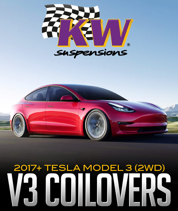 KW SUSPENSIONS V3 COILOVER KIT: 2017+ TESLA MODEL 3 (2WD)
