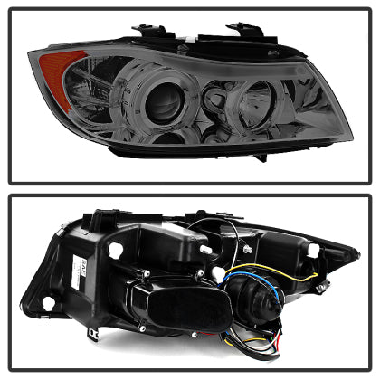 ( Spyder Signature ) BMW E90 3-Series 06-08 4DR Projector Headlights - LED Halo