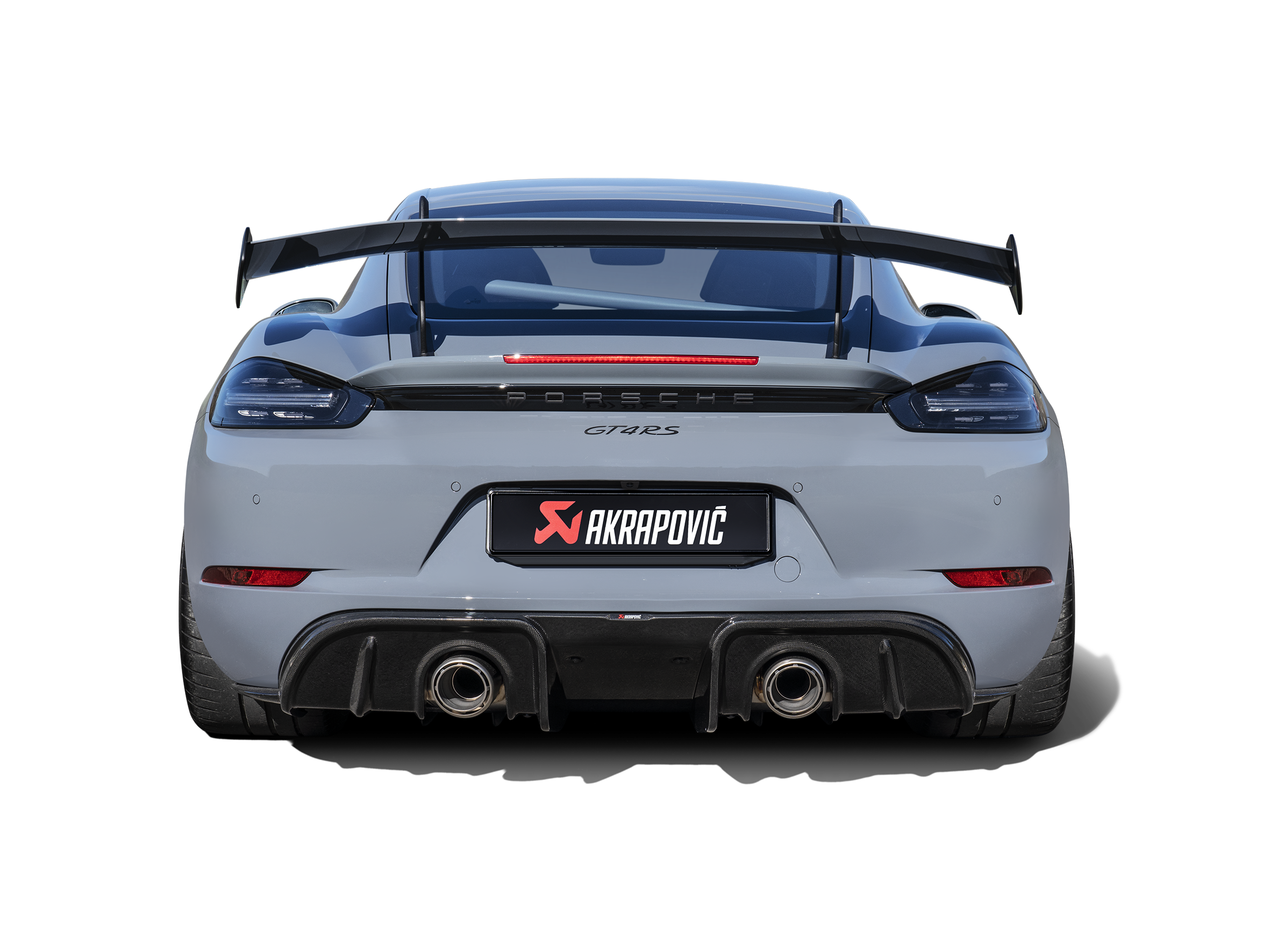 Akrapovic 2022+ Porsche 718 Cayman GT4 RS Rear Carbon Fiber Diffuser - High Gloss