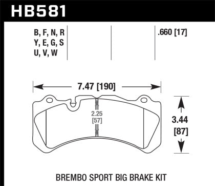 Hawk Performance HP Plus - Brembo Caliper Front Brake Pads | 2018 Volvo S60 Polestar / 2009 GT-R R35 (HB581N.660) - 0
