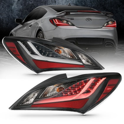 Anzo Tail Lights - Black Housing / Smoked Lens | 2010-2013 Hyundai Genesis Coupe