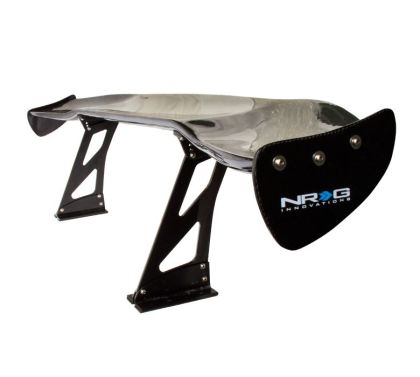 NRG Carbon Fiber 69in Spoiler - NRG Logo / Stand Cut Out / Large Side Plate (CARB-A691NRG) - 0
